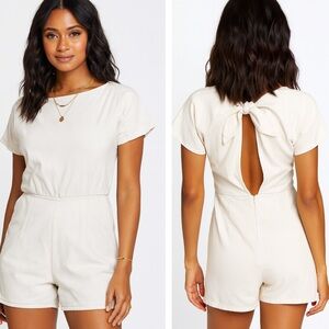 Rachel Comey keyhole tie back white romper